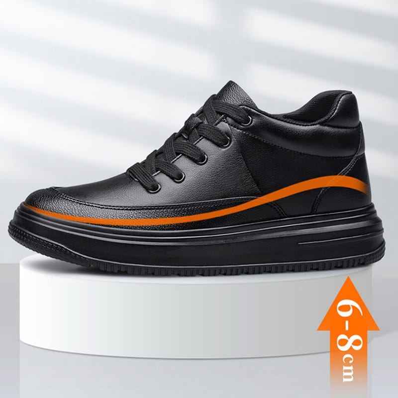 New Invisible Inner Height Increasing Men's Shoes 8cm Trendy Sports Shoes White Shoes British Height Increasing Casual Sneakers