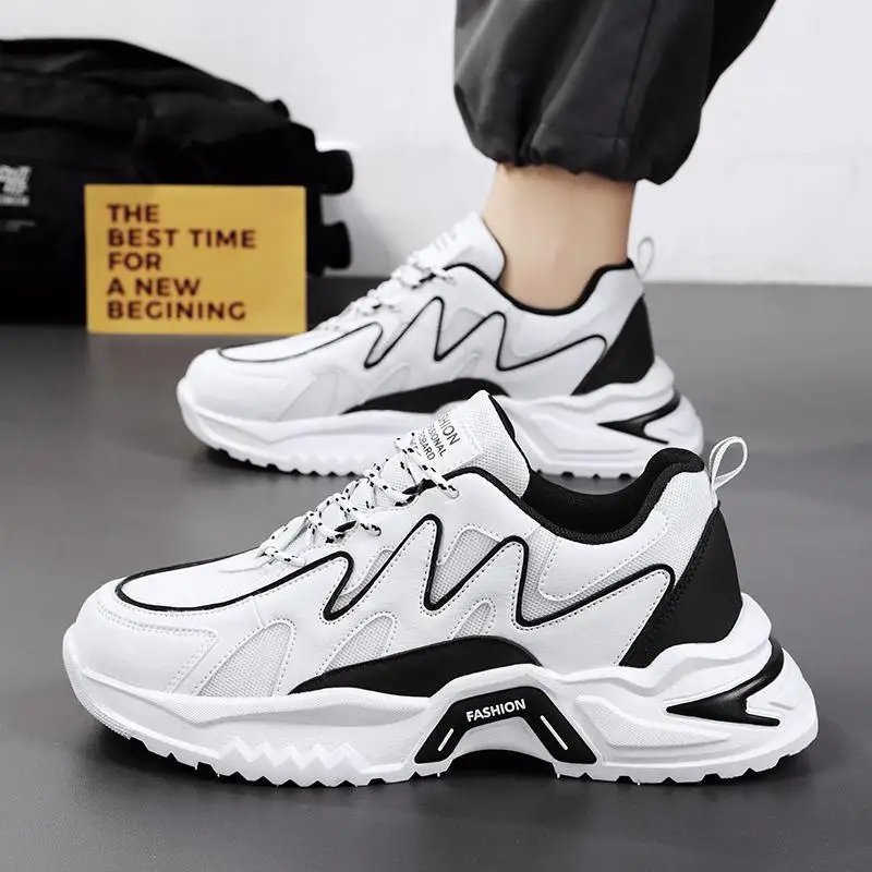 Summer Breathable Men's Shoes 2024 New Student Sports Leisure plus Size Teenagers Running Shoes Skateboard