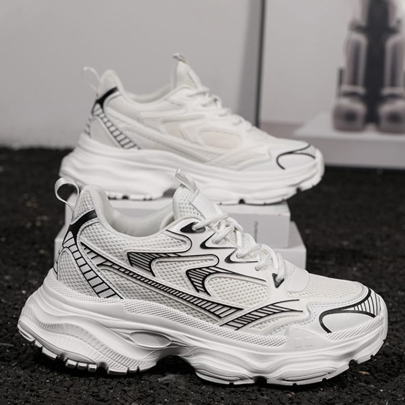 Men's Mesh Thick-soled Height-increasing Shoes Comfort Breathable and Fashionable Height-increasing 6cm Sports and Casual Shoes