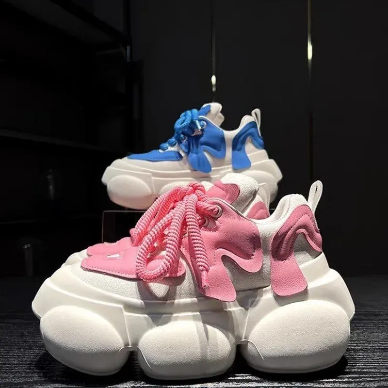 Lovely Kawaii Women sneakers wedge casual shoes woman sneakers women running shoes woman lace-up female sneakers Loafers Shoes