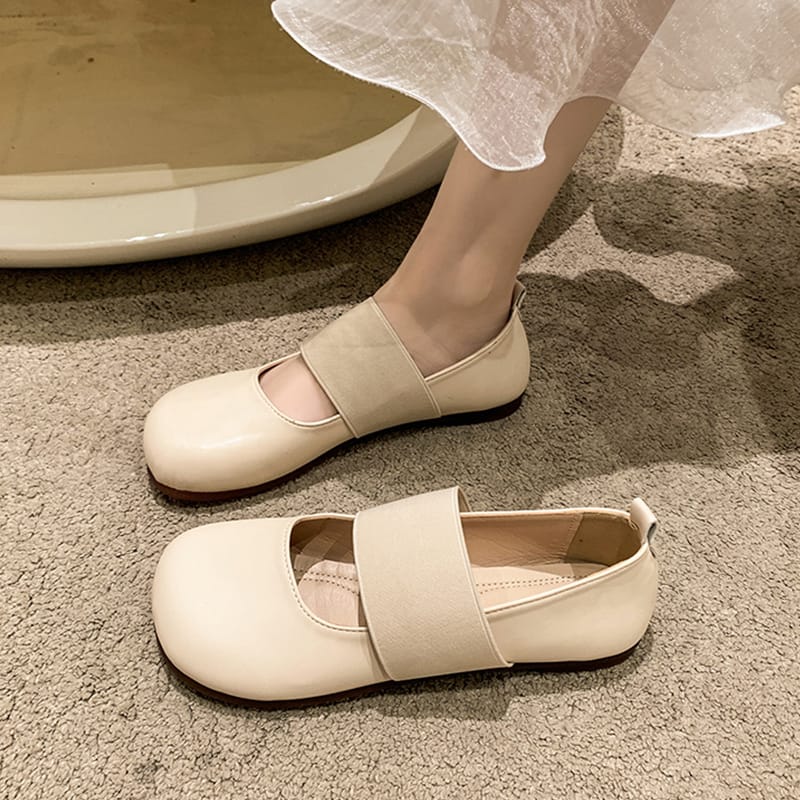 Women's Sneakers Summer 2024 Shoes White Woman-shoes New Roses Casual Basic PU Square Toe Shallow Flat Slip-On Solid Mary Janes