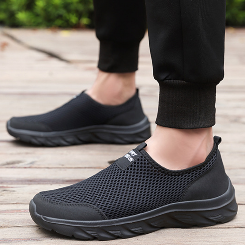 Men's Casual Sneakers Mesh Non Slip Walking Shoes Outdoor Breathable Lightweight Running Shoes Slip on Driving Shoe Zapatillas