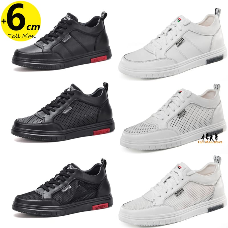 Breathable Mesh Sports Sneakers for Men Height Increase Insole 6cm Platform Soles