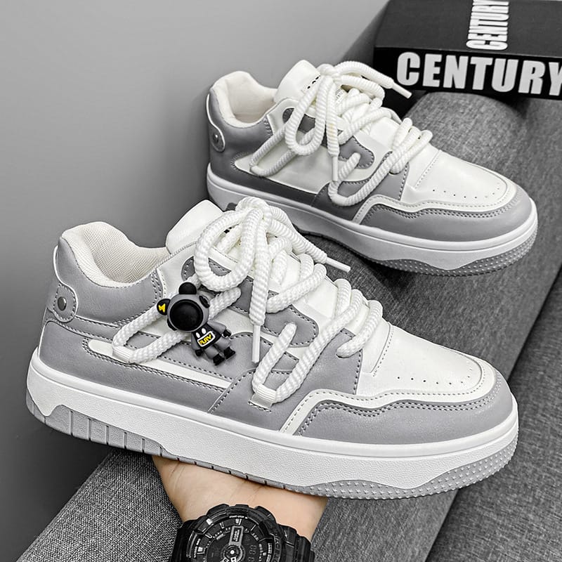 2023 New Men's Skateboard Shoes Comfortable and Breathable Vulcanized Shoes Fashionable Lace-up Platform Shoes Sapato Masculino
