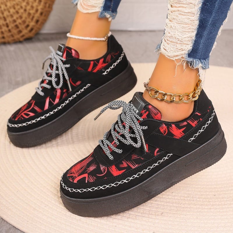 Women's Vulcanize Shoes 2023 Winter New Fashion Shoes for Women Round Toed Lace Up Thick Sole Shoes Female Zapatos Mujer