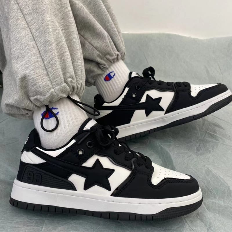 2024 China-Chic Color Contrast Meteor Moral Training Shoes Autumn Ins Style Student Fashion Breathable Casual Couple Shoes