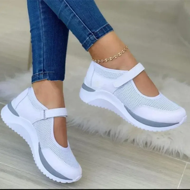 New Women Wedges Sneakers Mesh Platform Shoes for Women Shoes Breathable Ladies Casual Fashion Females Footwear Zapatillas Mujer