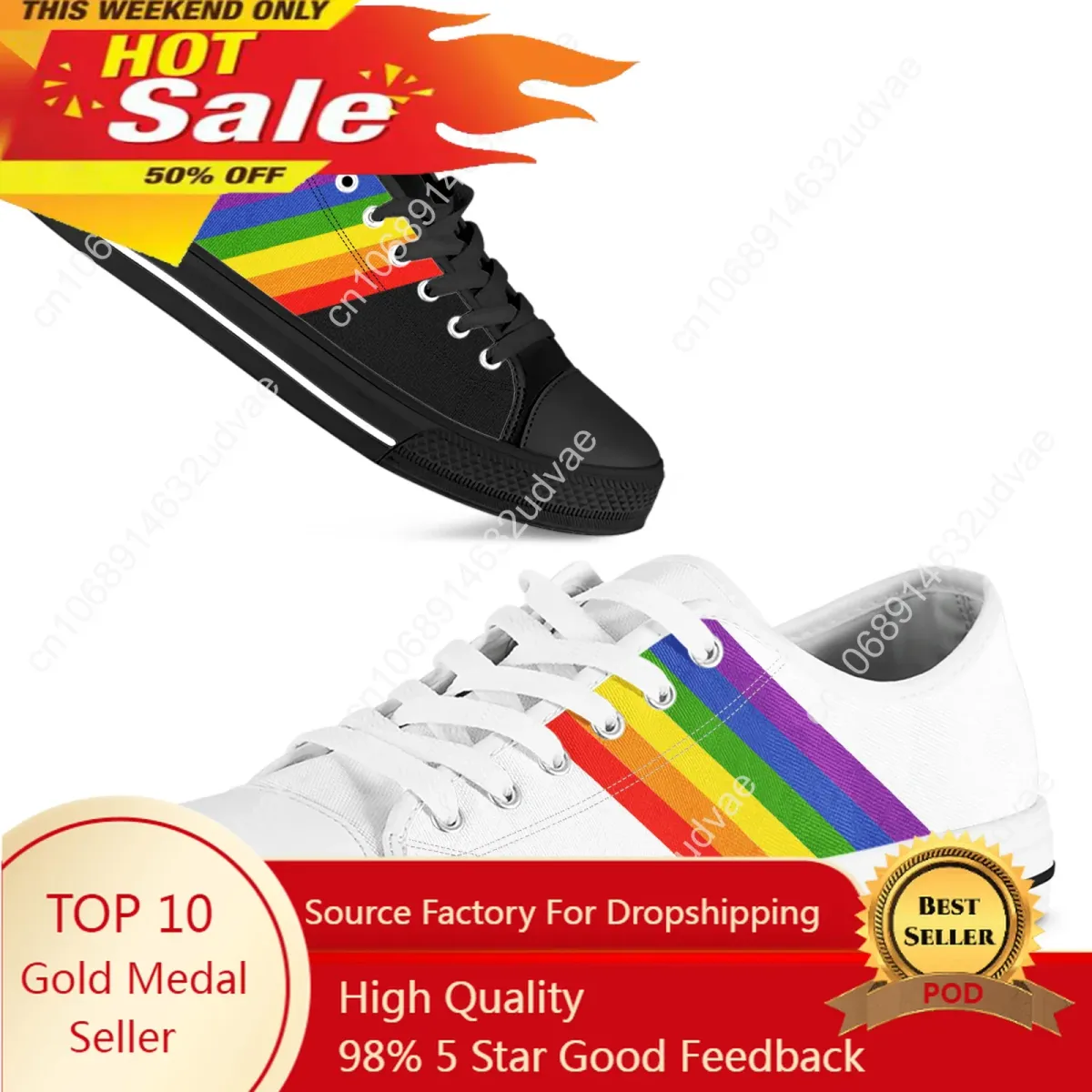 Canvas Sneakers LGBT Pride Women Shoes Couple Canvas Shoe Casual Women Sport Shoes Male Flat Lace-Up Adult Zapatillas Mujer