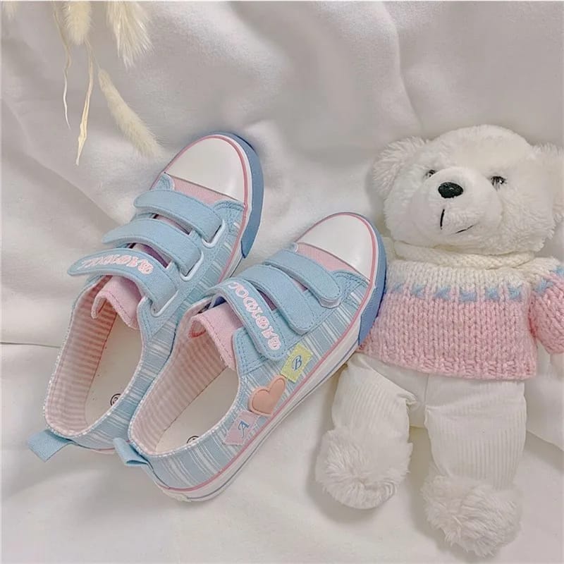 Sweet Student Girls Female Kawaii Japanese Cute Anime Lolita Shoes Women Harujuku Sports Running Street Canvas Sneakers Feminine