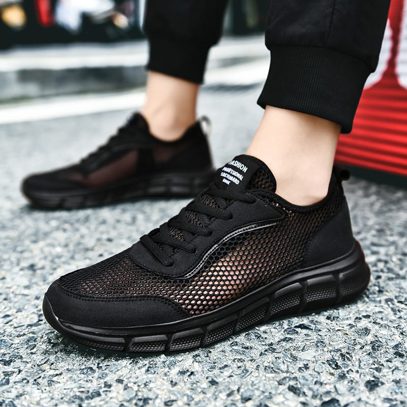 Men Casual Sport Shoes Light Sneakers for Men's White Outdoor Breathable Mesh Black Running Shoes Athletic Jogging Tennis Shoes