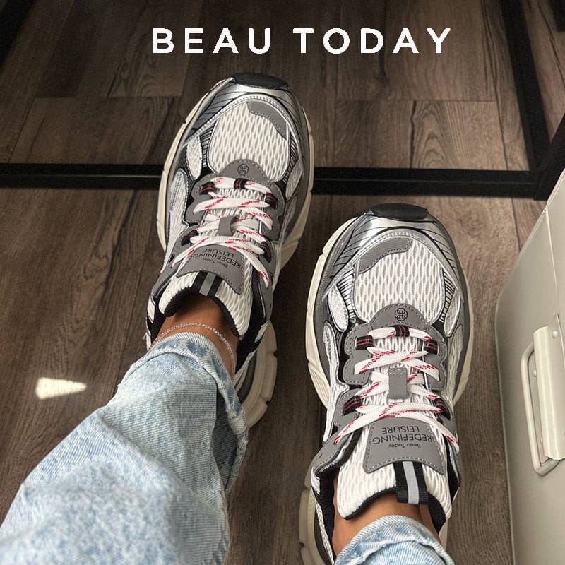 BEAUTODAY Casual Sneakers Women 2023 Synthetic Leather Mixed Colors Thick Soles Lace-up Breathable Ladies Shoes Handmade 29486