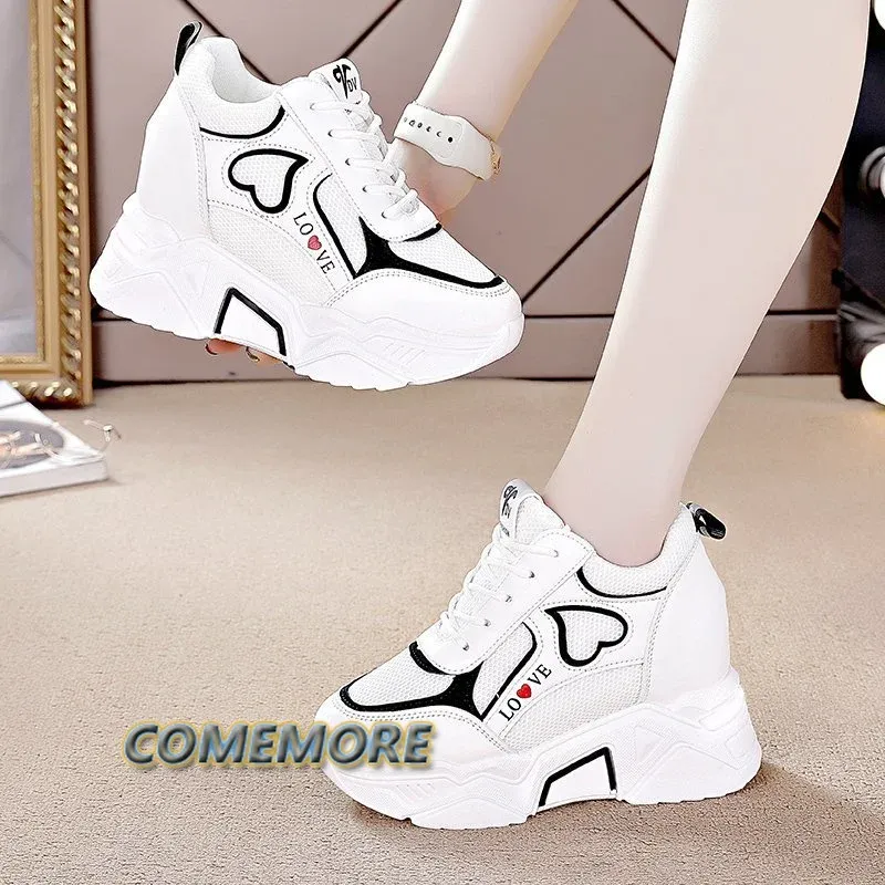 High Quality Women's Platform Sneakers 2023 New Chunky Woman Casual  Shoes Basket Female Fashion Sport Mesh Lace Up Shoes Autumn