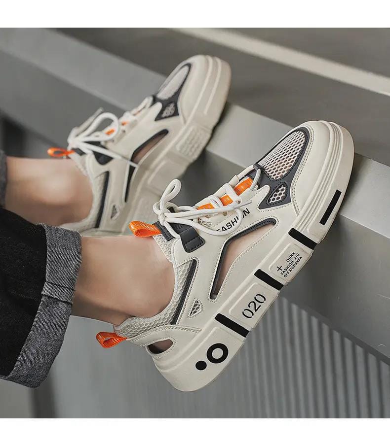 2024 New Men's Summer Mesh Hollow Sneaker Shoes Free Shipping Soft Sole Non Slip Breathable Lace Up Casual Board Shoes