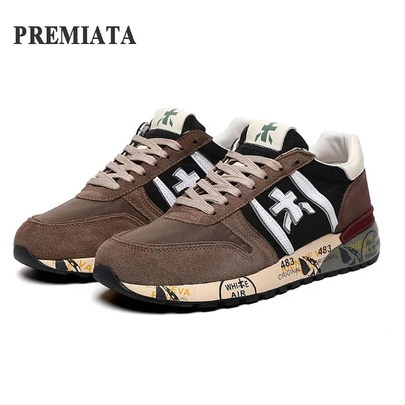PREMIATA Men's Sneakers Casual Tenis Fashion Luxury Design Breathable Waterproof Multi-color Element Trend Lace-up Shoes SS24