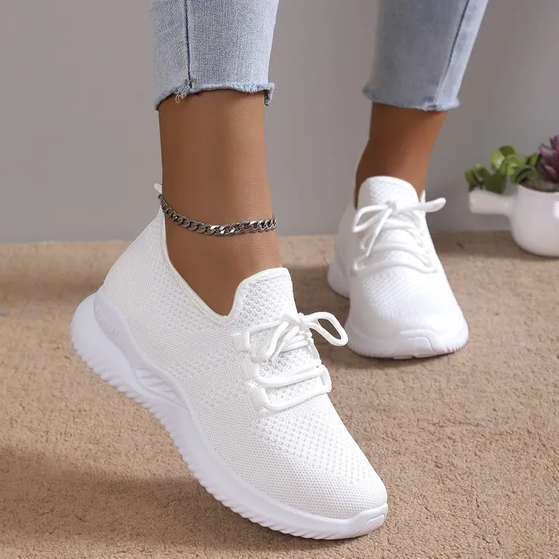 Ladies Shoes on Sale 2023 Brand Mesh Women's Vulcanize Shoes Autumn Breathable Fashion Women Sneakers Solid Sneakers Women
