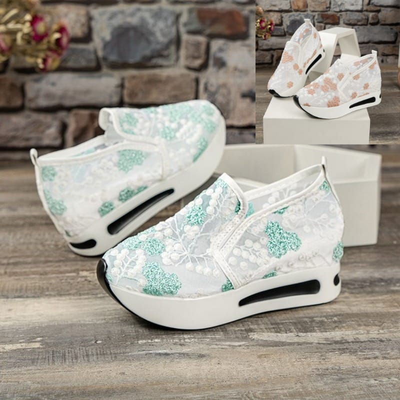 Woman Tennis Flat Ladies Casual Light Moccasins Sneaker Sports Slip-on Loafers Platform Comfortable Elegant Summer Cute Shoes