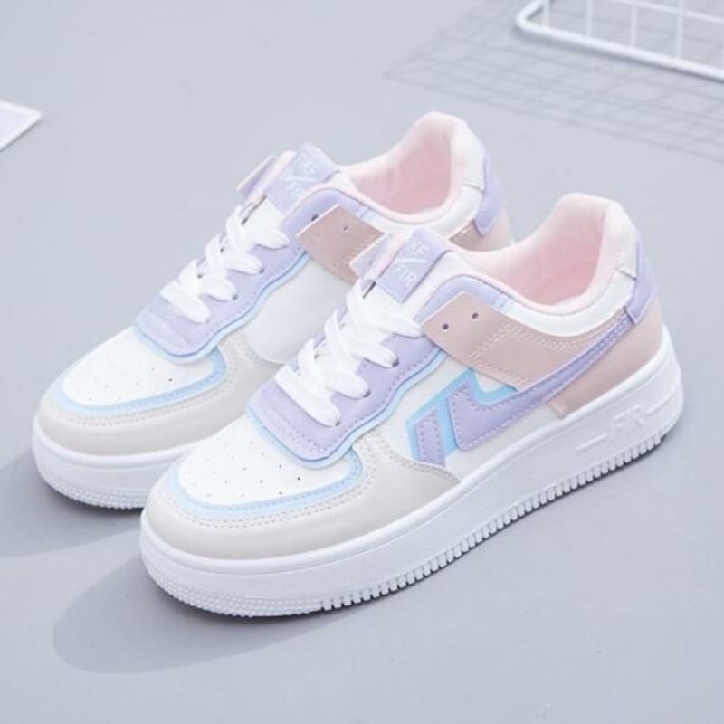 Of White Women Sneakers White Pink Tennis Lovely Casual Shoes Female Student Blue Low Top Platform Flats Ladies Vulcanize Shoes