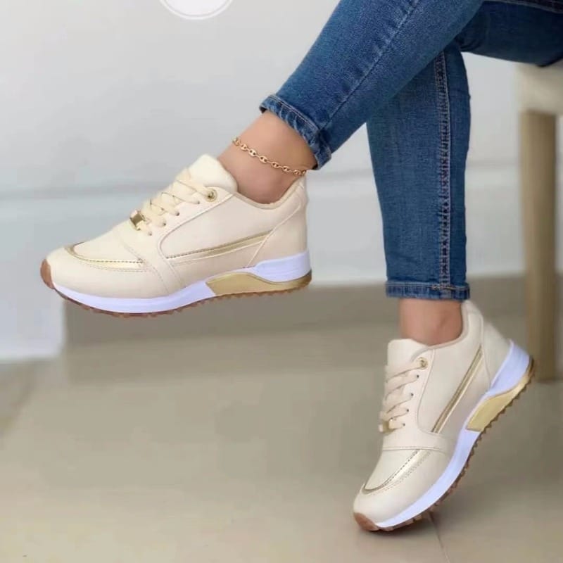 2024 New Women Sneakers Casual Shoes Sport Lace Up Flat Running Walking Shoes Woman Footwear Breathable Ladies Vulcanized Shoes