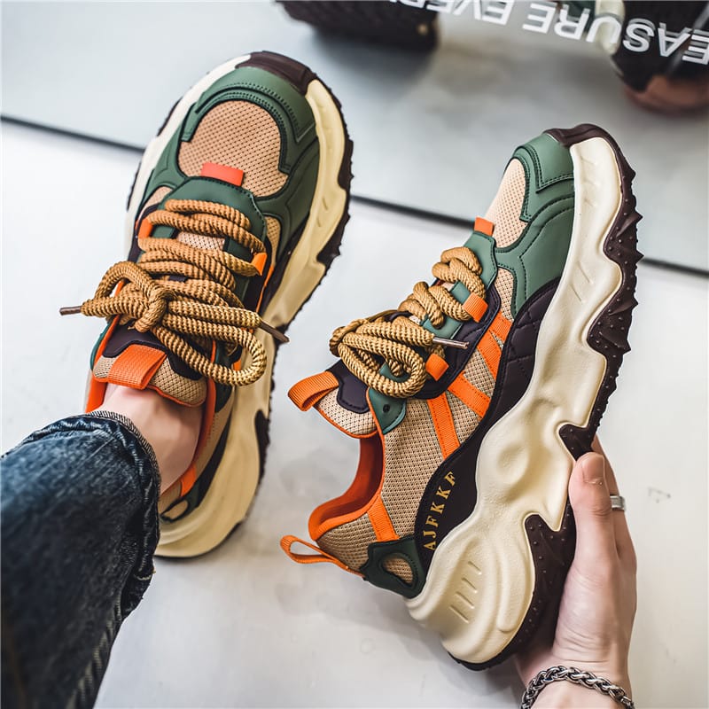 Fashion Men Sneakers Trendy Chunky Sneakers Men Casual Shoes Height Increasing Thick Sole Sports Shoes Male Zapatillas Hombre