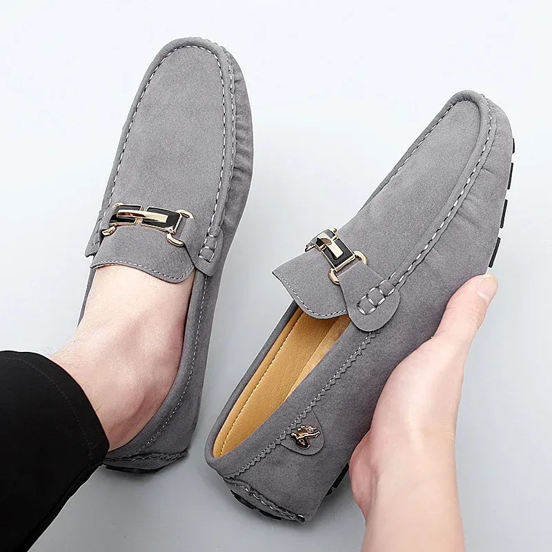 Casual Driving Flats Slip-On Moccasins Boat Shoes Loafers Men Handmade Leather Shoes  size 48 mens shoes  sneakers