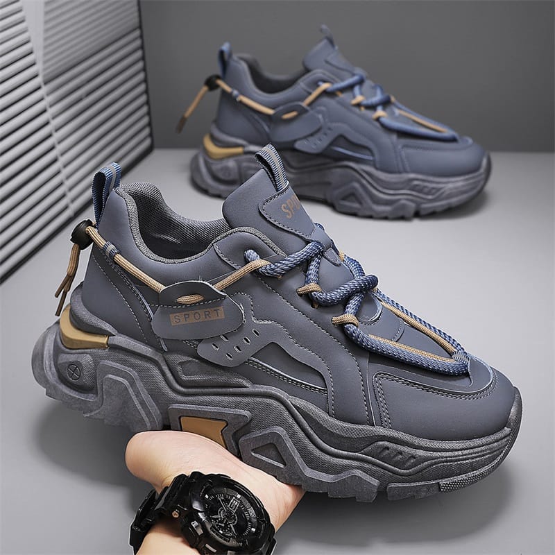 Autumn Outdoor Sports Shoes for Men Breathable Casual Anti Skid Sneakers Fashion Comfortable Shock-absorbing Male Daddy Shoes
