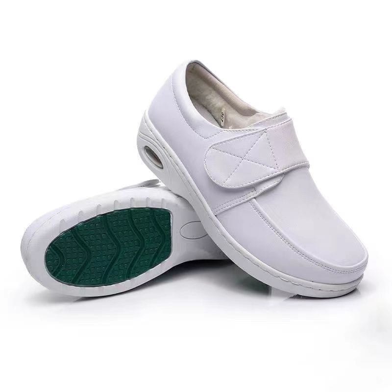 Spring New Women's Shoes White Air Cushion Nurse Shoes Wedge Comfortable Work Shoes Soft Sole Non-slip Slip-on Loafers