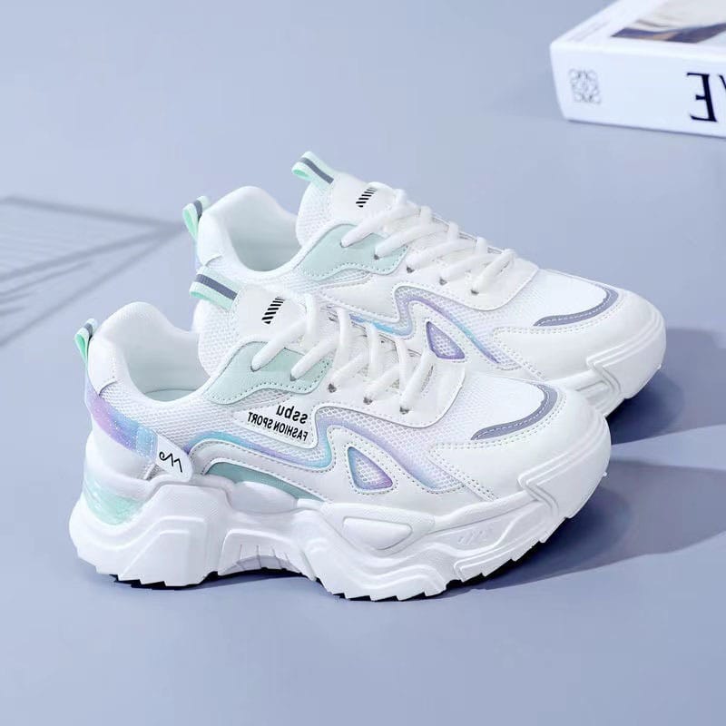 2023Womens Shoes  Fashion Breathable Mesh All-match Casual Shoes Lace Up Female Platform Shoes Sneakers Women Zapatos Mujer