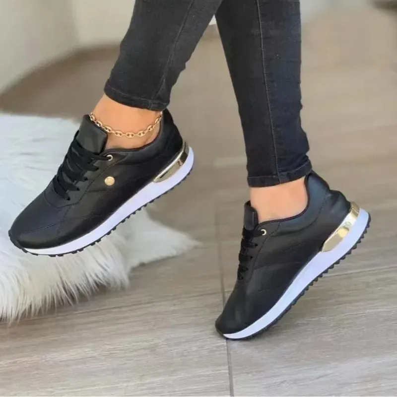 Sneakers Women Lace Up Flats Ladies Outdoor Running Walking Shoes Comfortable Breathable Female Footwear Big Size Zapatos Mujer