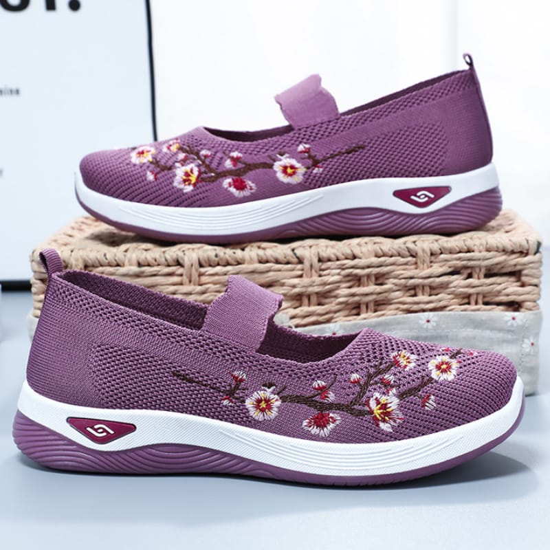Summer Women's Shallow Flats Loafers Breathable Mary Jeans Flower Sneakers Female Platform Running Cotton Slip on Shoes