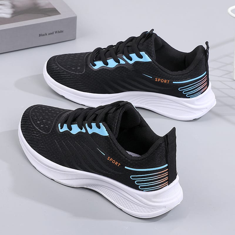 New Women's Sports Leisure Textile Summer Breathable Mesh Low Heel Walking Durable Soft Sole Lightweight Running Shoe