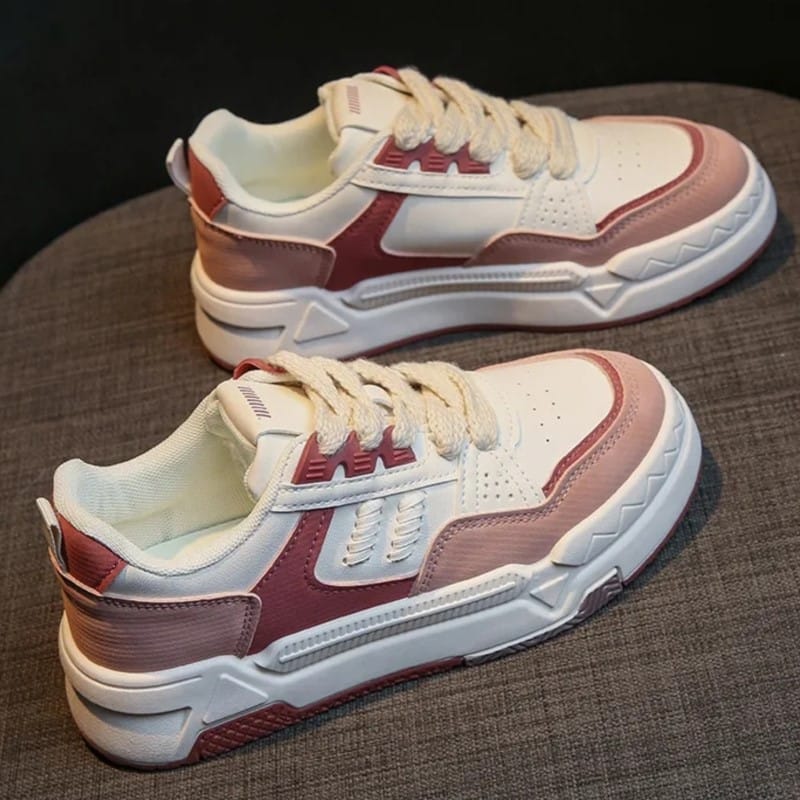 2023 Autumn Korean Version of Female Thick Soles Board Shoes Casual Sports Shoes Women Patchwork Sneakers zapatos para mujeres