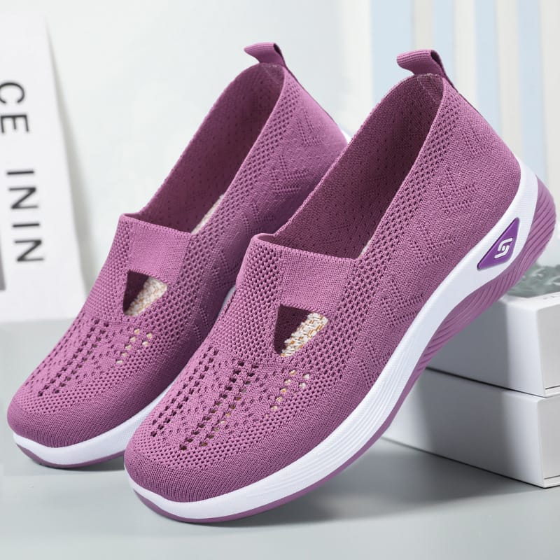 Skate Shoes Women's New Summer Mesh Breathable Sneakers Light Slip Flat Platform Casual Ladies Anti-slip Walking Woven Round Toe