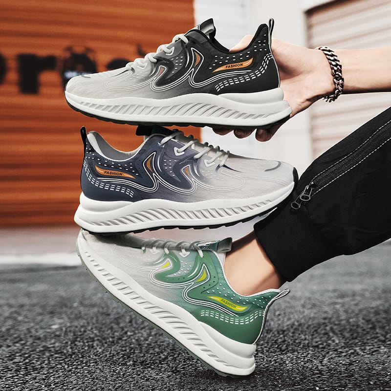 Casual Sneaker Round Toe Men's Autumn Sneakers Mans Casual Platform Sports Mens Shoes Loafers Mesh Fashion Non-slip Outdoor New