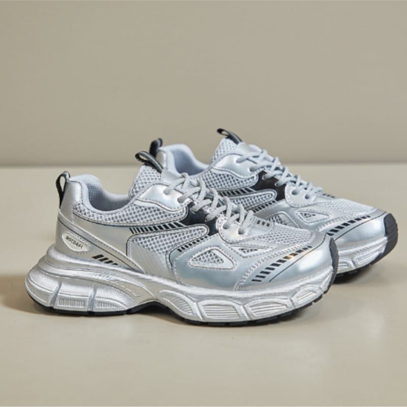 Spring new daddy shoes female students thick sole sports increase street pats running leisure sneakers  C1431