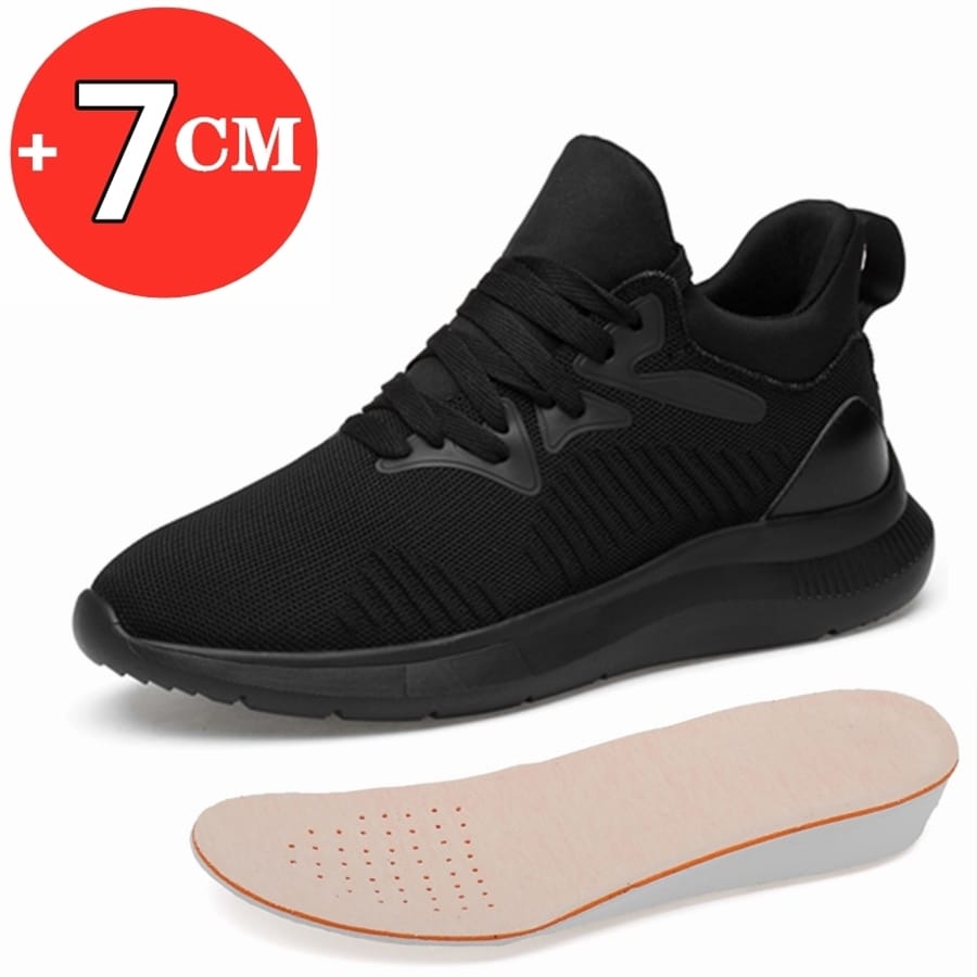 FUQIAO Big Size Sneakers For Men Elevator Shoes Heightening Shoes Men Increase Shoes Height Increase Insole 7CM Taller Shoes