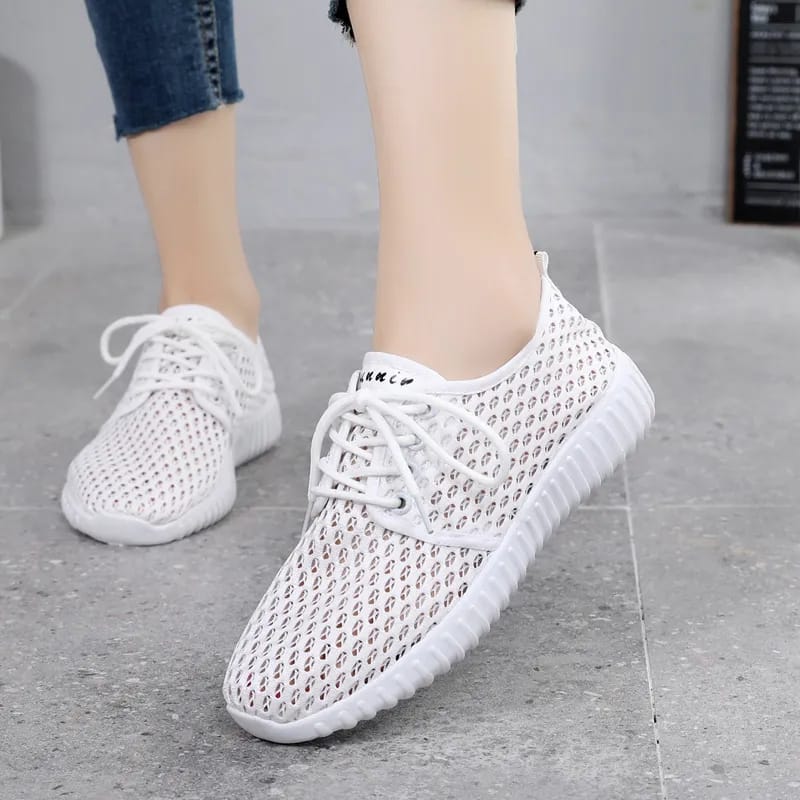 Zapatos De Mujer Women Casual Black Mesh Breathable Lace Shoes Lady Spring & Summer Comfort Anti Skid Student Chool Shoes E577