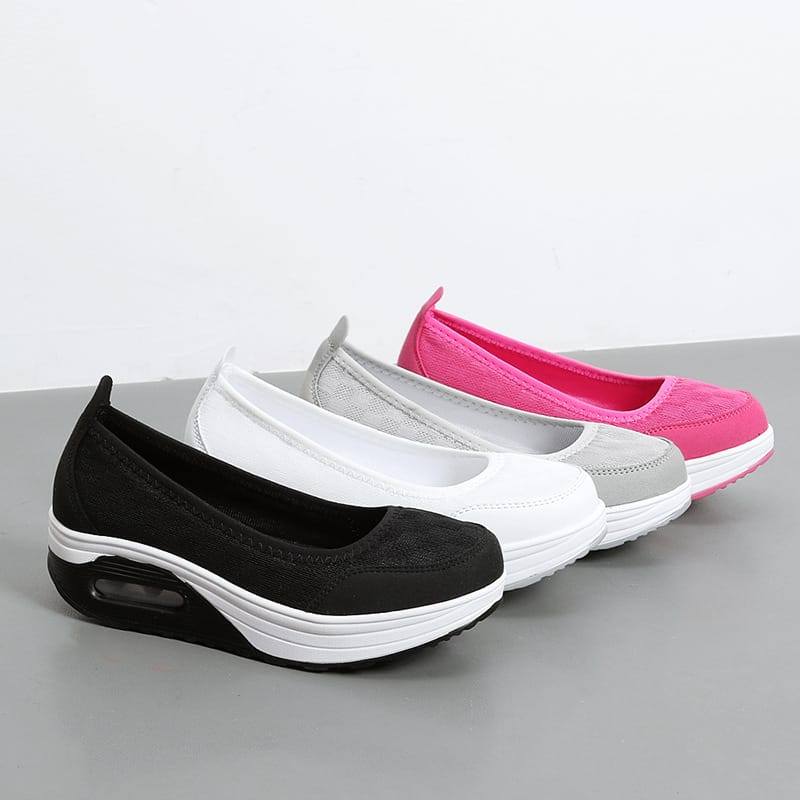 Wedge Casual Shoes Women Platform Sneakers Mesh Breathable Shallow Jogging Shoes 2021summer Slip on Loafers Ladies Zapatos Mujer