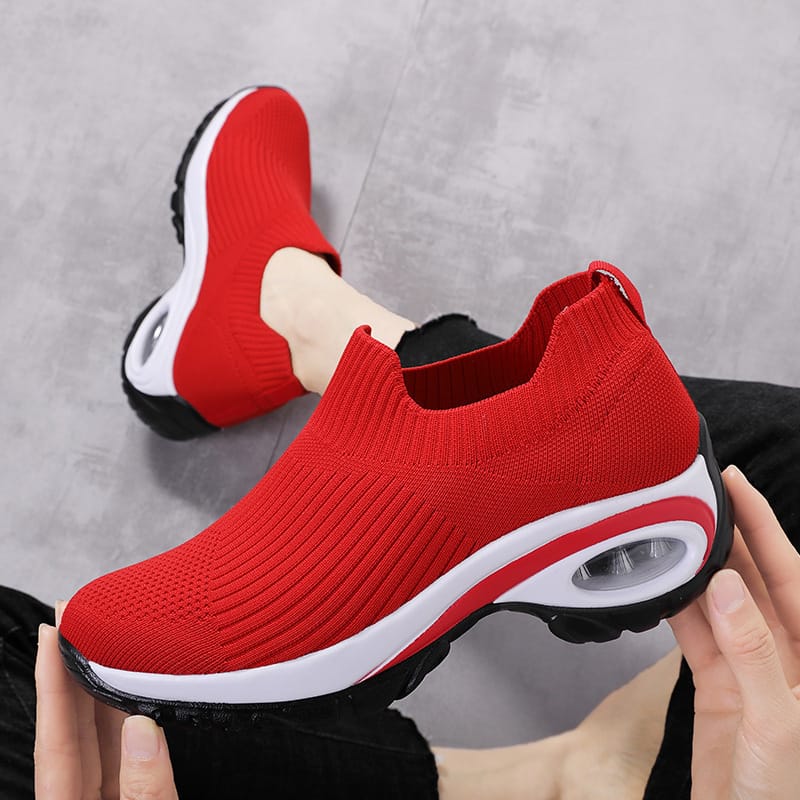 Women Fashion Wedge Platform Sneakers Female New Casual Sport Shoes Ladies Air Cushion Running Mesh Breathable Shoes Wholesale