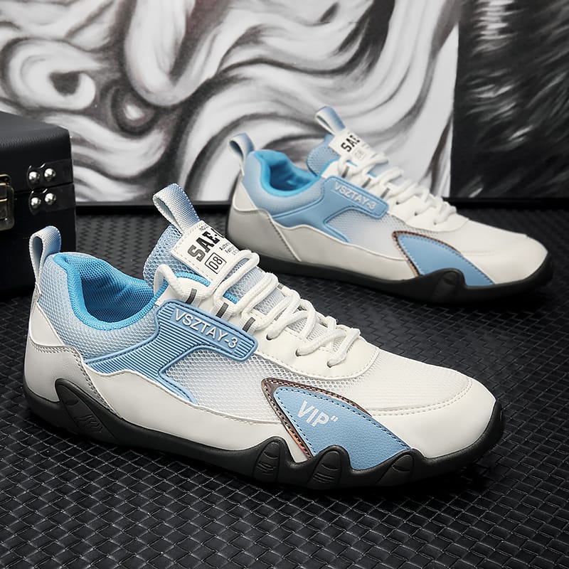 Sneakers for Men Fashion Mesh Sports Shoes Wear-resistant Casual Sneaker Breathable Comfortable Lightweight Thick Bottom Trend