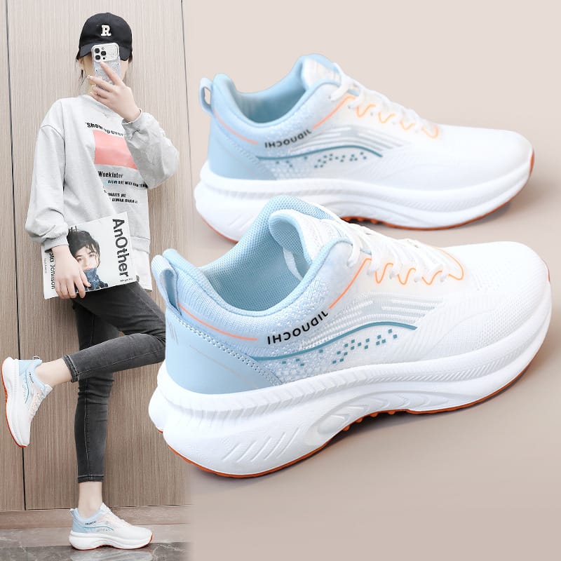 Fashion Women Sneakers Summer New Breathable All-match Running Shoes Outdoor No Slip Elasticity Sport Shoes Flying Weaving Mujer