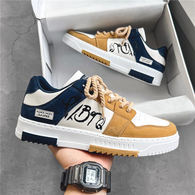 Fashion Designer Shoes Men Casual Platform Sneakes Lace Up Trainers Student Sneakes Mens Vulcanized Shoes Zapatillas Hombre