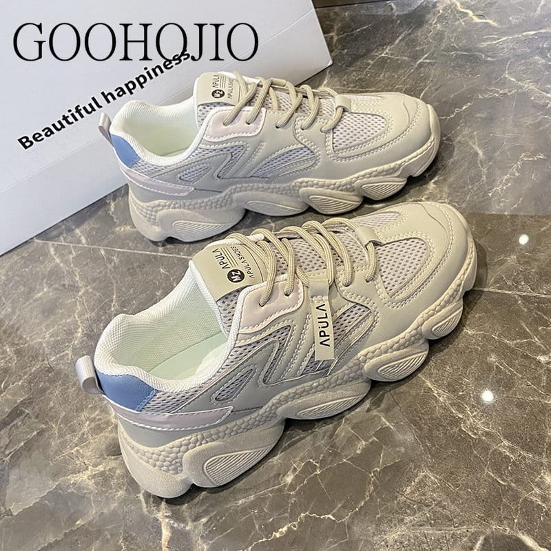 Spring Autumn Brand Designer Casual Mesh Shoes Female Breathable Running Shoes for Women Comfortable All-match Flat Sneakers