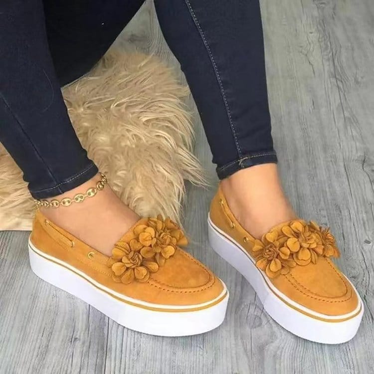 2023 New Women's Flat Shoes Fashion Flowers Shoes for Women slip-on Comfortable Large Size Casual Shoes