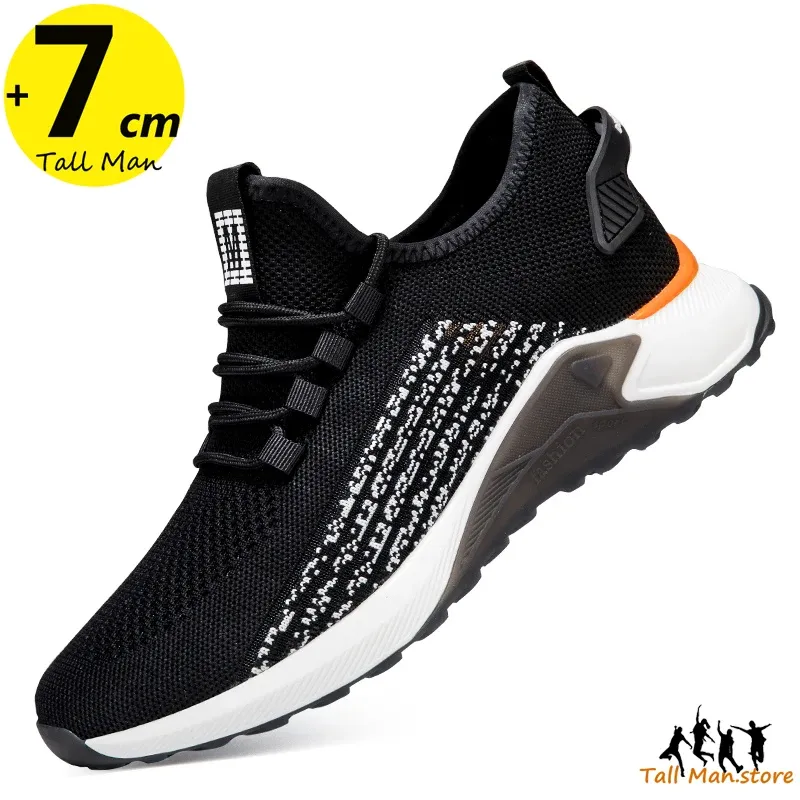 Sneakers  Man Lift Elevator Sports Height Increase Shoes Insole 7cm Leisure Fashion Men