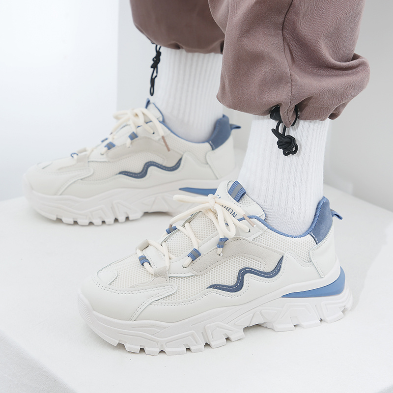 Dad Shoes Women's Autumn Breathable 2022 New Thin Mesh Mesh Ins Tide All-match Small White Single Net Casual Sports Shoes