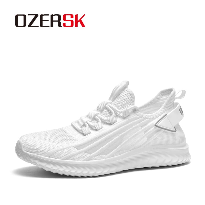 OZERSK Spring And Summer Breathable Comfortable Mesh Sports Shoes Men Lightweight Flexible Running Shoes Plus Size 39-48
