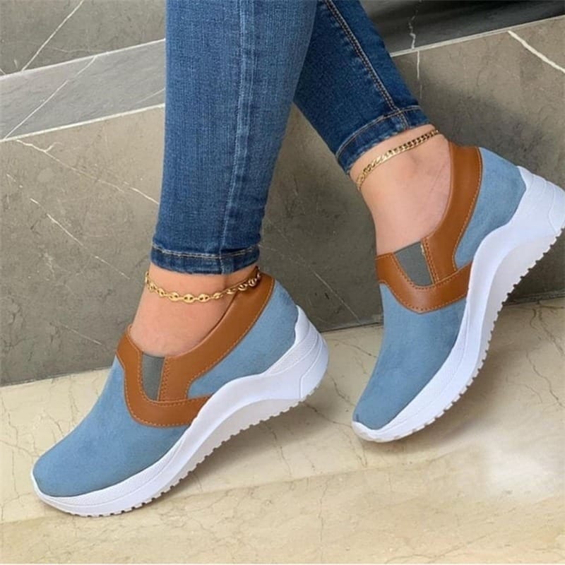 Women's Shoes for Autumn Casual Sport Shoes Women Fashion Sneakers Flats Women Platform Slip -on Loafers Zapatillas De Deporte