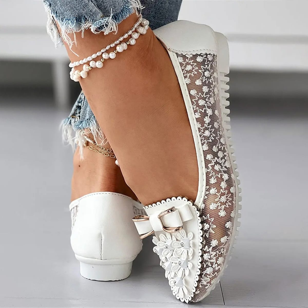 Popular Summer Single Shoes Women's Exquisite Shoes Soft Sole Leather Shoes Woman 2024 Trend Lightweight Breathable Female Shoes