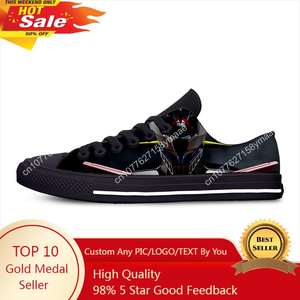 Hot Cool Summer Fashion Low Top Sneakers Breathable Classic Canvas Shoes Man Woman Mazinger Z High Quality Casual Board Shoes