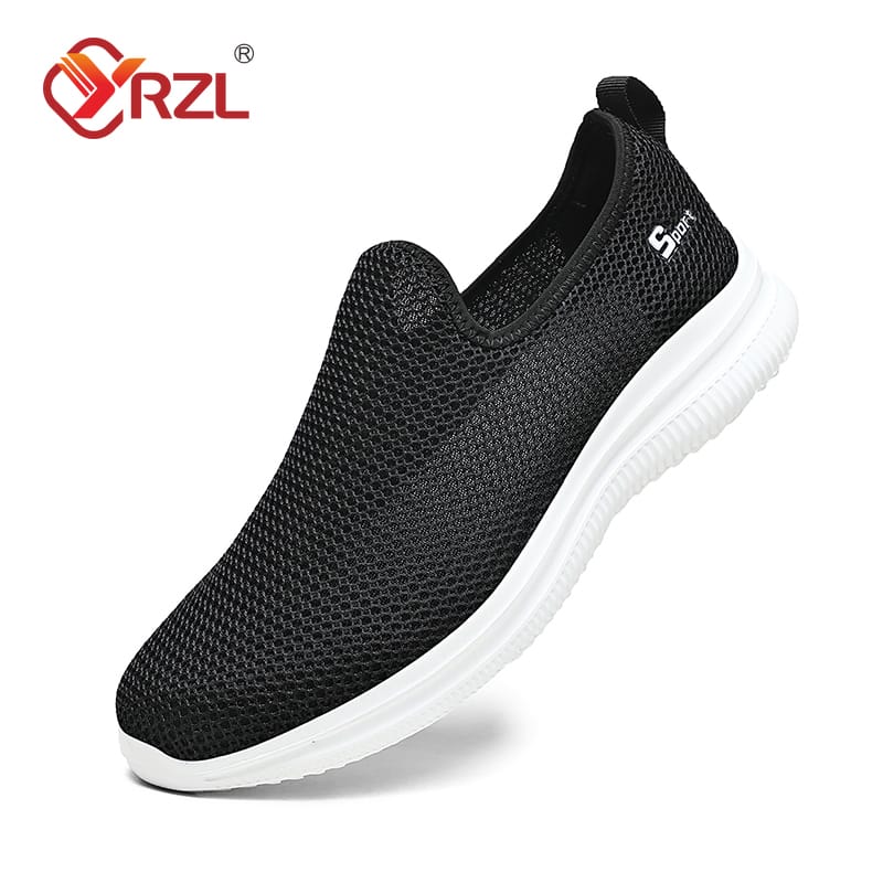 YRZL Sneakers Men Breathable Unisex Casual Shoes Outdoor Non-Slip Mesh Loafers Walking Lightweight Fashion Male Tennis Shoes